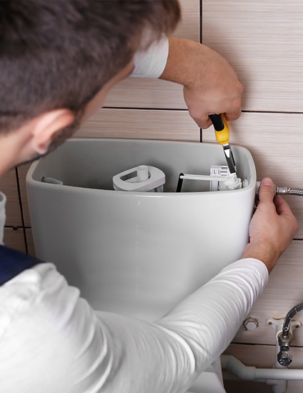 fixing toilet